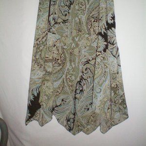 Emma James Petite16 handkerchief hem paisley skirt